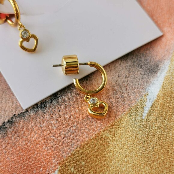 Kate Spade - Shining Spade - Gold Huggie Earrings - Picture 3 of 3